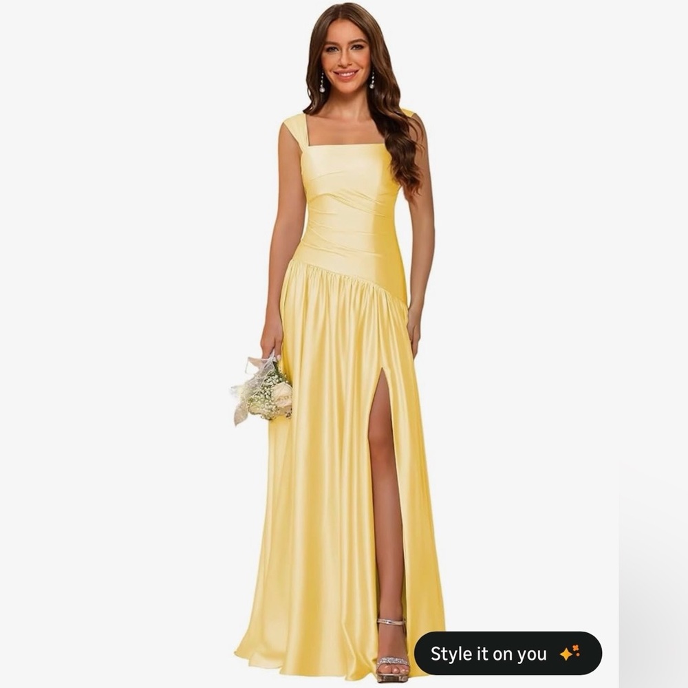 Yellow bridesmaid dress